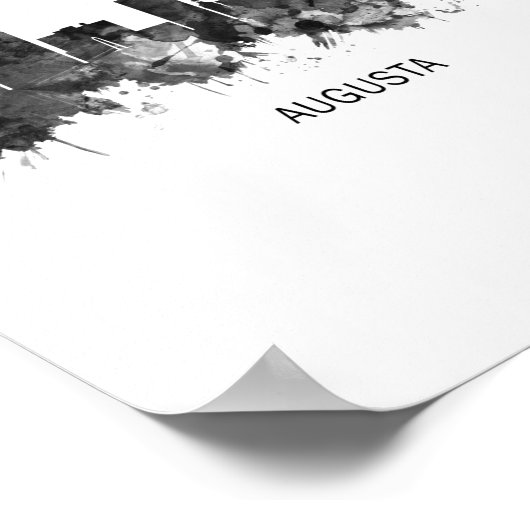 Augusta Georgia Skyline BW Poster (Hoek)