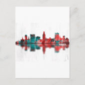 Augusta Georgia Skyline Uitnodiging Briefkaart (Voorkant)