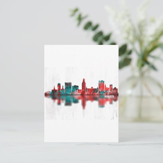 Augusta Georgia Skyline Uitnodiging Briefkaart (Staand voorkant)