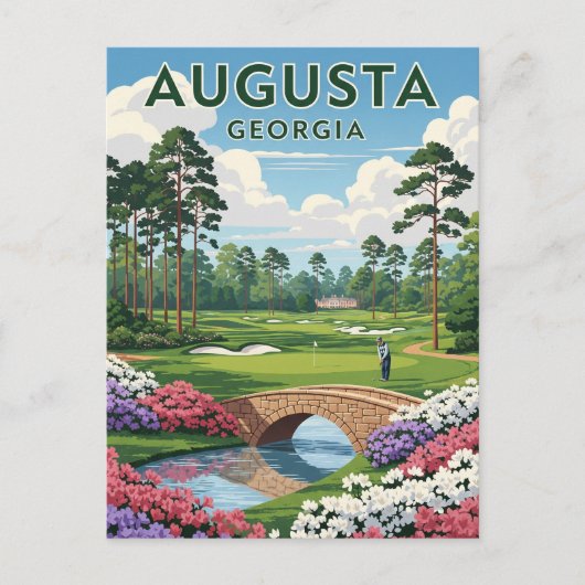 Augusta Georgia Travel Briefkaart (Voorkant)