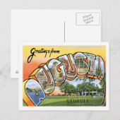 Augusta Georgia Travel US City Briefkaart (Voorkant / Achterkant)