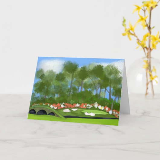 Augusta Golf 12e hole Kaart (Gele Bloem)