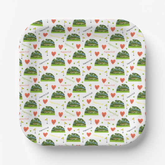 Augusta Golf 12e hole Papieren Bordje (Voorkant)