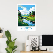 Augusta Golfbaan Reisprint Muurkunst Augusta Poster (Thuiskantoor)