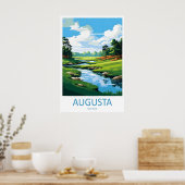 Augusta Golfbaan Reisprint Muurkunst Augusta Poster (Keuken)