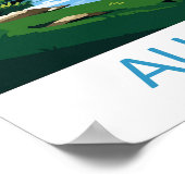 Augusta Golfbaan Reisprint Muurkunst Augusta  Poster (Hoek)