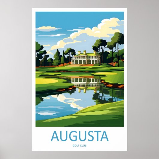 Augusta Golfbaan Reisprint Muurkunst Augusta Poster (Voorkant)