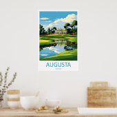 Augusta Golfbaan Reisprint Muurkunst Augusta Poster (Keuken)
