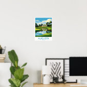 Augusta Golfbaan Reisprint Muurkunst Augusta  Poster (Thuiskantoor)