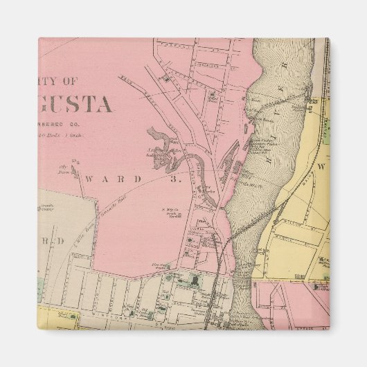 Augusta, Kennebec Co. Magneet (Voorkant)