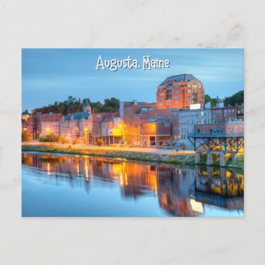 Augusta Maine Briefkaart (Voorkant)