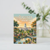 Augusta, Maine Briefkaart (Staand voorkant)