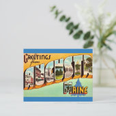 Augusta Maine Groeten Ansichtkaart Briefkaart (Staand voorkant)