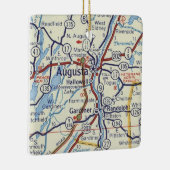 Augusta Maine  Map Keramisch Ornament (Rechts)