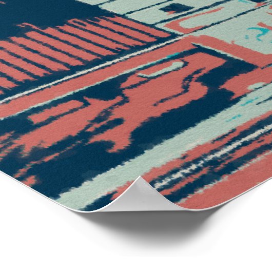 Augusta Maine staatskapitolillustratie Poster (Hoek)