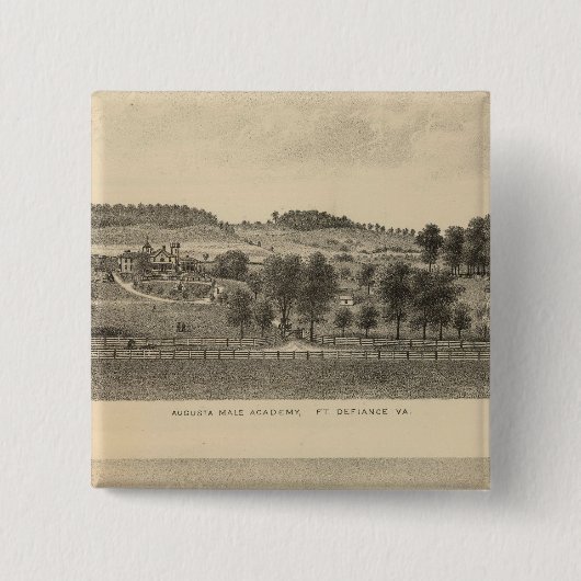 Augusta Male Academy Seawright, eigenschap Vierkante Button 5,1 Cm (Voorkant)