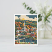 Augusta ME Graphic Art Design Briefkaart (Staand voorkant)