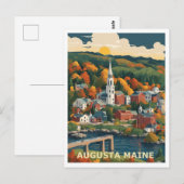 Augusta ME Graphic Art Design Briefkaart (Voorkant / Achterkant)