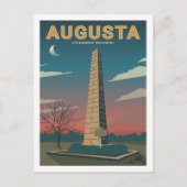 Augusta Monument Beroemde Reisplaats Illustratie Briefkaart (Voorkant)