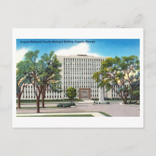 Augusta Richmond County gemeentehuis Briefkaart (Voorkant)