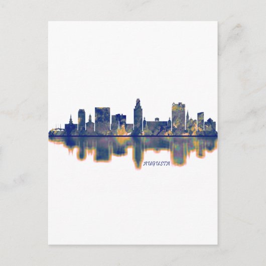 Augusta Skyline Uitnodiging Briefkaart (Voorkant)