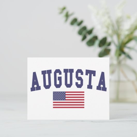 Augusta US Flag Briefkaart (Staand voorkant)