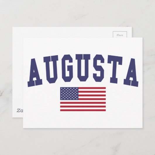 Augusta US Flag Briefkaart (Voorkant / Achterkant)