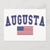 Augusta US Flag Briefkaart (Voorkant)