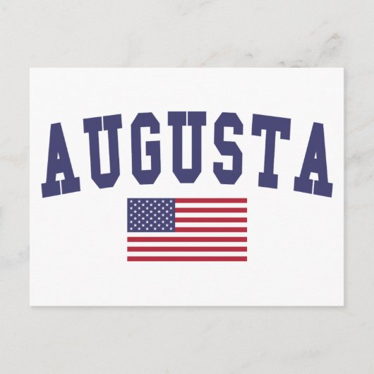Augusta US Flag Briefkaart (Voorkant)
