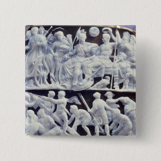 Augustaanse cameo, na 10 AD Vierkante Button 5,1 Cm (Voorkant)