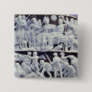 Augustaanse cameo, na 10 AD Vierkante Button 5,1 Cm