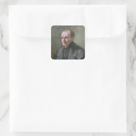 Auguste Comte Vierkante Sticker (Tas)