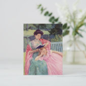 Auguste die haar dochter leest van Mary Cassatt Briefkaart (Staand voorkant)