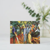 Auguste Macke - Dierenliefhebber in de dierentuin Briefkaart (Staand voorkant)