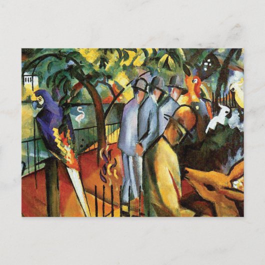 Auguste Macke - Dierenliefhebber in de dierentuin Briefkaart (Voorkant)