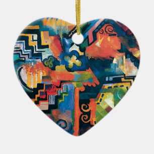 Auguste Macke - Homage naar Bach Abstracte moderne Keramisch Ornament