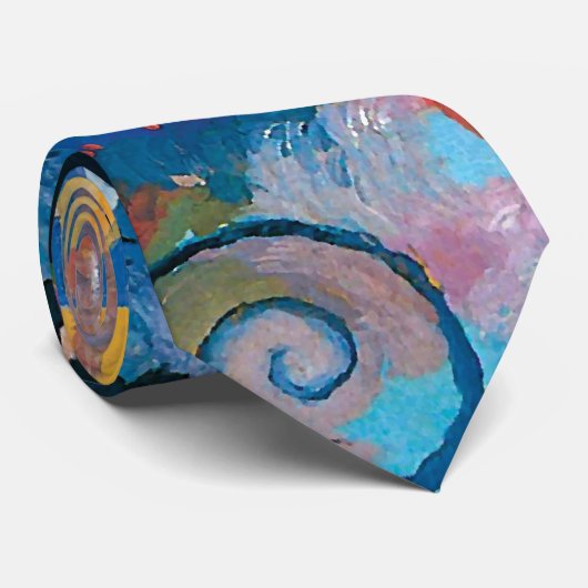 Auguste Macke - Homage naar Bach Abstracte moderne Stropdas (Opgerold)