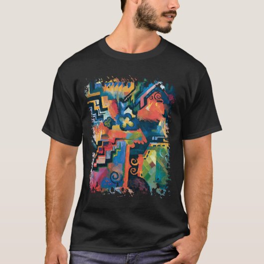 Auguste Macke - Hommage aan Bach Abstracte Moderne T-shirt (Voorkant)