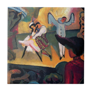 Auguste Macke - Russische balletdansers op podium Tegeltje