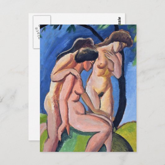 Auguste Macke Three Acts Briefkaart (Voorkant / Achterkant)