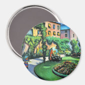 Auguste Macke - Tuinbeeld, populaire schilderij, Magneet (Voorkant / Achterkant)