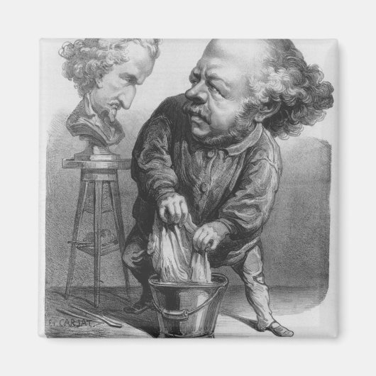 Auguste Preault (1809-1879), karikatuur van Le Bou Magneet (Voorkant)