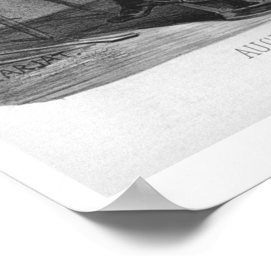 Auguste Preault (1809-1879), karikatuur van Le Bou Poster (Hoek)