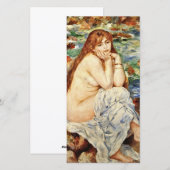 Auguste Renoir- Badende zittend op een zandbank Feestdagenkaart (Voorkant / Achterkant)