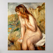 Auguste Renoir - Bather Seed on a Rock Poster (Voorkant)