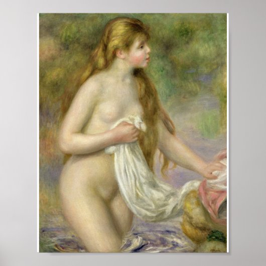 Auguste Renoir - Bather with Long Hair Poster (Voorkant)