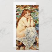 Auguste renoir - bather zetelt op de zand - bank feestdagenkaart (Voorkant / Achterkant)