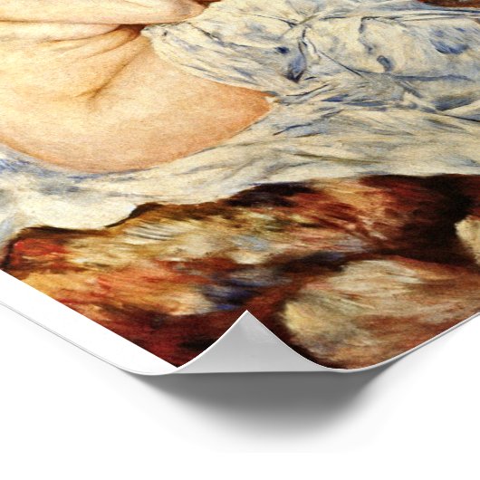 Auguste renoir - bather zetelt op de zand - bank poster (Hoek)