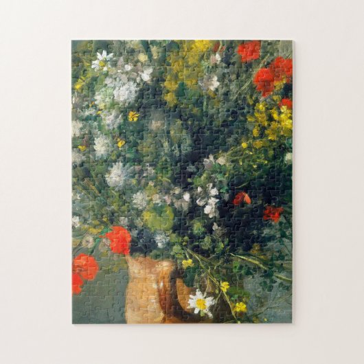 Auguste renoir - bloemen in een fase legpuzzel (Verticaal)