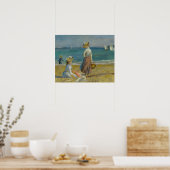 Auguste Renoir - Cijfers op de strand Poster (Keuken)